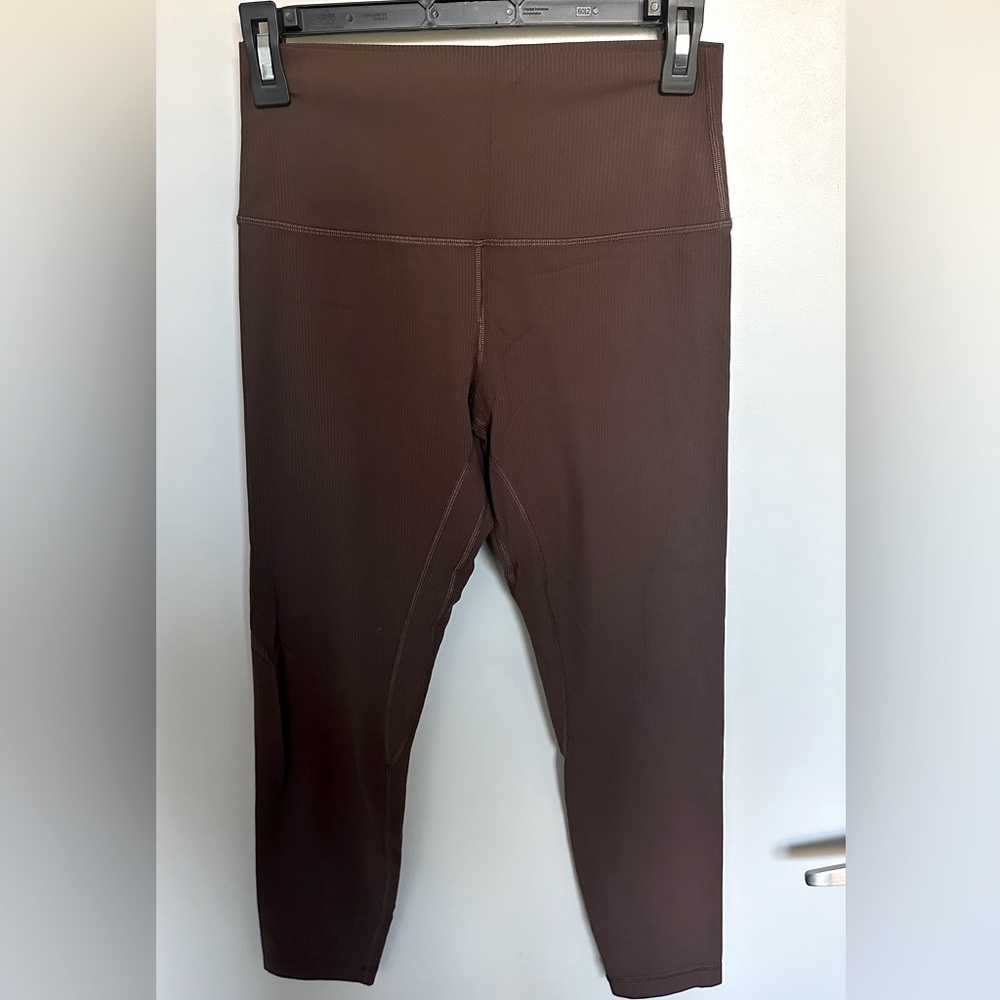 Lululemon Align High Rise Ribbed Pant 25” in dark brown